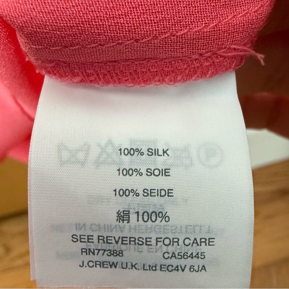 J.CREW COLLECTION SILK RUFFLE SLEEVE BLOUSE - Picture 11 of 13